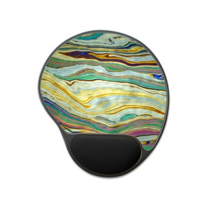 Ergonomic Mouse Pad with Wrist Rest, Real Macro Photography, Colorful Art, Unique Desk Gift,Abstract Pattern, No AI Design, Design 14