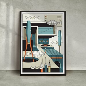 THE NEW WORLD I Surreal Architectural Wall Art Print Dimensional Geometric Poster Conceptual Art Avant Garde Home Decor Housewarming Gift