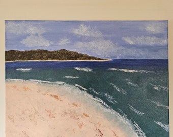 Beach Painting Original Art Acrylic 16×12"