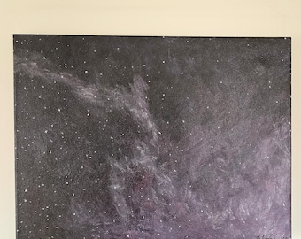 Galaxy Space Painting Original Art Acrylic 16×12"