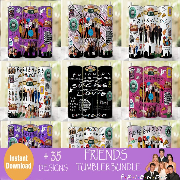 Friends design photo, tv show inspired, 20oz Skinny Tumbler Sublimation Designs, For Straight Tumblers, PNG File Digital Download