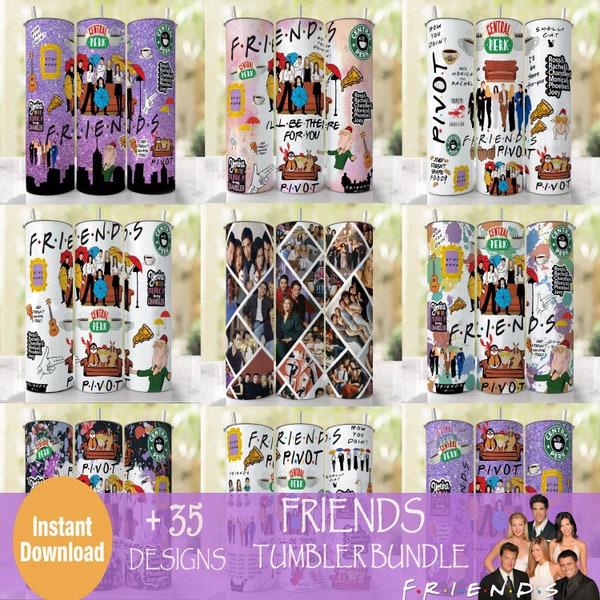 Friends design photo, tv show inspired, 20oz Skinny Tumbler Sublimation Designs, For Straight Tumblers, PNG File Digital Download