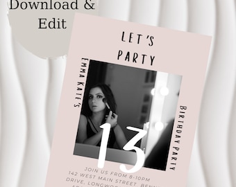 Editable Lets Party Invitations