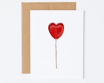 Hartlolly - Valentijnsdagkaart