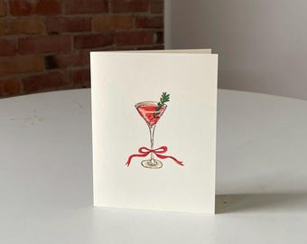 Kerstcocktail - Wenskaart voor de feestdagen