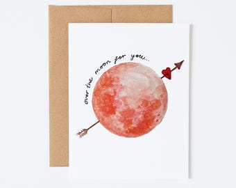 Over the Moon For You - Valentijnsdagkaart