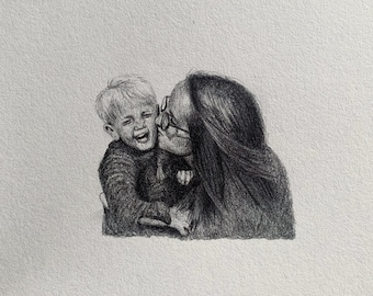 Aangepaste handgetekende portretschets