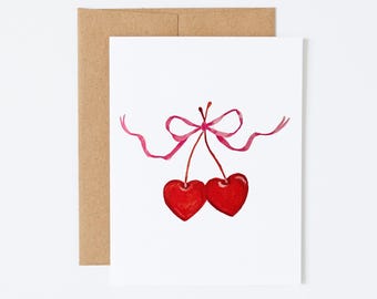 Cherry Hearts - Valentijnsdagkaart