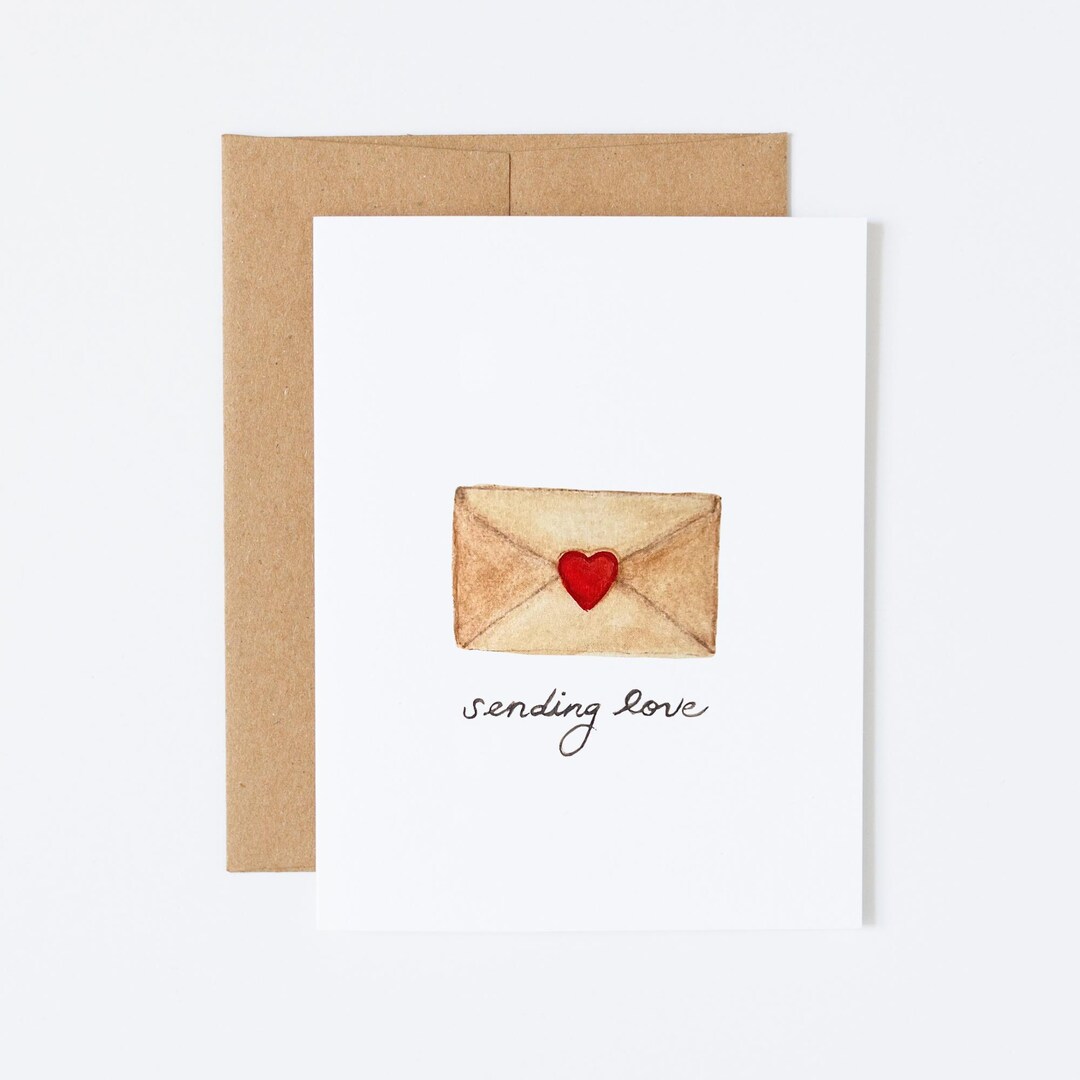 Sending Love - Greeting Card - Etsy