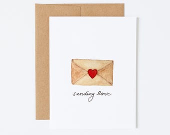Liefde sturen: wenskaart