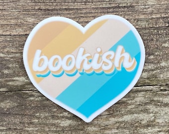 Bookish Heart Sticker: Retro Literary Decal - Waterproof Kindle Sticker