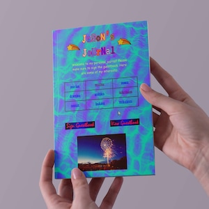 Personalized 90s Nostalgia Website Notebook, Custom Large Retro Notebook, Y2K Aesthetic Bullet Journal, Geocities Millennial Notepad
