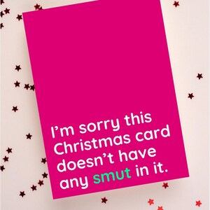 Humorous Smut Reader Christmas Card: Sarcastic Holiday Card image 3