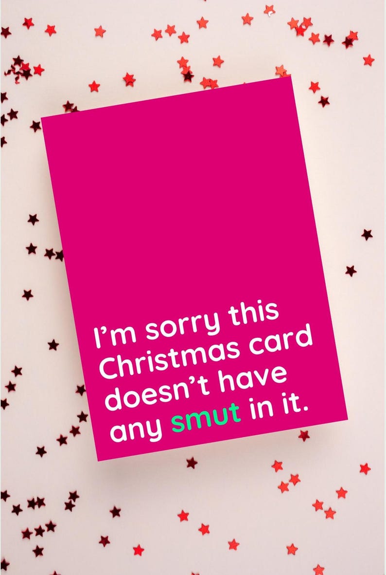 Humorous Smut Reader Christmas Card: Sarcastic Holiday Card image 3