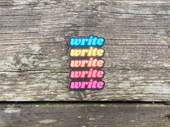 WRITE Vinyl Sticker: Colourful Writing Motivation Decal