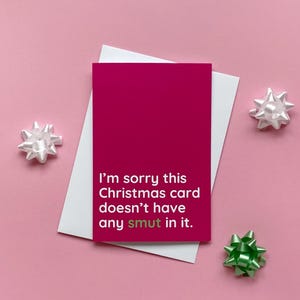 Humorous Smut Reader Christmas Card: Sarcastic Holiday Card image 6