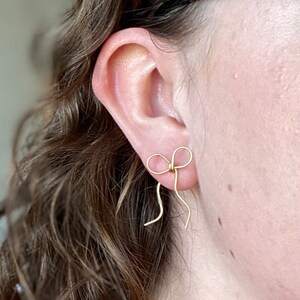 Thread Through Bow Earrings