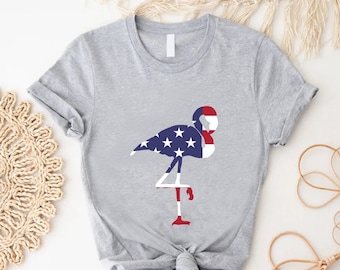 4th of July Flamingo Shirt,Patriotic Flamingo Tshirt,Red White Blue Flamingo Shirt,Flamerica Independence Day Gift Shirt,Flamingo Lover Gift