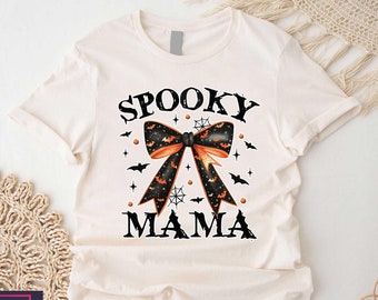 Spooky Mama T-Shirt, Halloween Gift For Mom, Halloween Family Shirt, Spooky Season Outfit, Fall Season Mama Shirt, Witchy Mom Gift Shirt