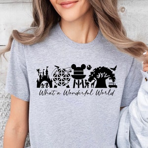 Disney World Shirt,What A Wonderful World Shirt,Magic Kingdom Shirt,Disney Family Vacation Tshirt,Epcot Family Trip Shirt,Disneyland Tshirt