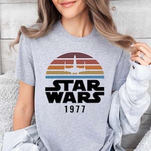 Star Wars 1977 Shirt,Retro Disney Tshirt,Star Wars Gift,Galaxy&#39;s Edge Shirt,Star Wars Lover Gift,Family Star Wars Fan Shirt,Disneyland Shirt