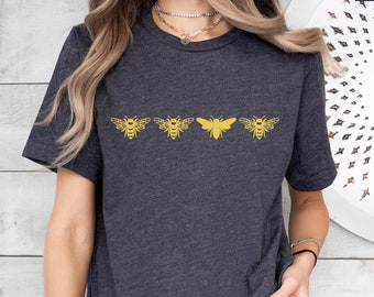 Bee Shirts for Women, Save The Bees Shirt, Bee Lovers Gifts, Honeybee Tee, Beekeeper Gift, Save The Bees Shirt, Bee Tee, Yellow Bee Shirt