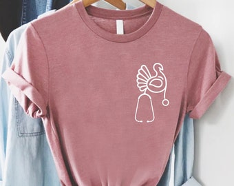 Thanksgiving Nurse Tshirt, Thankful Stethoscope Heart Shirt, Turkey Day Shirt, Turkey Medical Staff Tee, Thanksgiving Doctors Gift Shirt