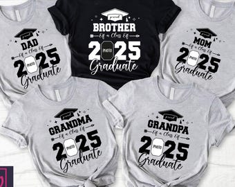 Custom Proud Graduate Family 2026 Shirt, Graduation Photo Tshirt For Family, Class Of 2026 Matching Family Shirt,Proud Family Graduate Gifts