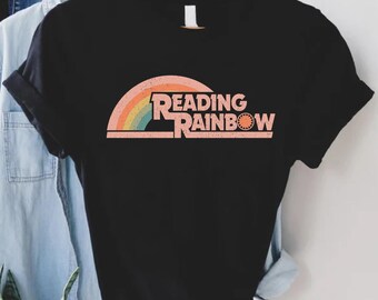 Retro Reading Rainbow Shirt, Vintage Teacher Librarian Gift