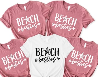 Beach Besties Shirt, Girls Beach Trip Gifts, Matching Girls Trip Tees, Summer Outfit, Best Friend Shirts, Sisters Vacation, Women Beach Tee