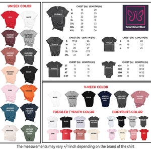 a poster showing the different colors of t - shirts