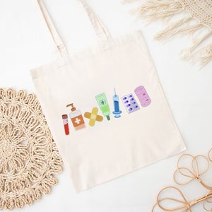 Nursing Tote Bag, Nurse Tools Bag, Nurse Life Shoulder Bag, New Nurse Gift Bag, Nursing Hospital Bag,Medical Tote Bag,Medical Stuff Tote Bag image 6