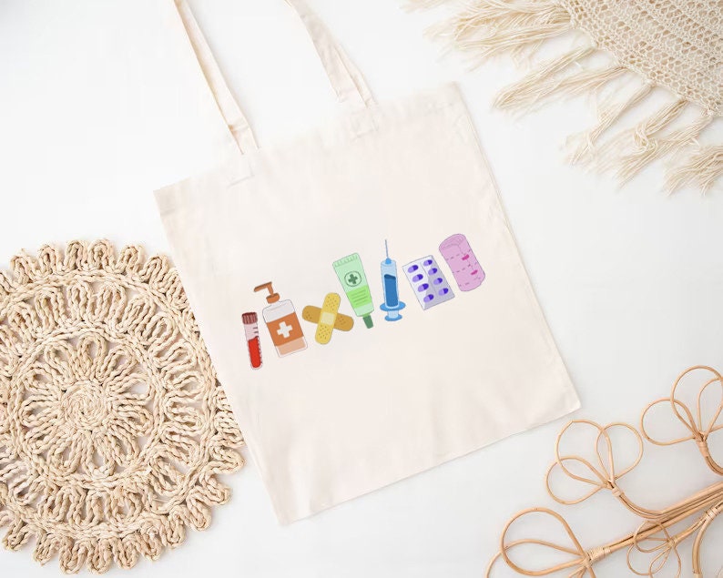 Nursing Tote Bag, Nurse Tools Bag, Nurse Life Shoulder Bag, New Nurse Gift Bag, Nursing Hospital Bag,Medical Tote Bag,Medical Stuff Tote Bag image 6
