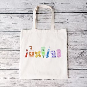 Nursing Tote Bag, Nurse Tools Bag, Nurse Life Shoulder Bag, New Nurse Gift Bag, Nursing Hospital Bag,Medical Tote Bag,Medical Stuff Tote Bag image 4
