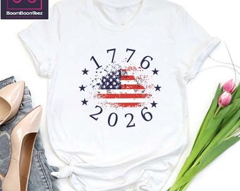 T-shirt fabriqué en Amérique, tee-shirt patriotique du drapeau des Etats-Unis Tee-shirt 250e anniversaire de l'Amérique, cadeau patriotique, chemise du 4 juillet, cadeau du jour de l'indépendance