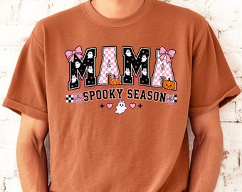T-shirt Comfort Colors® Spooky Mama, style rétro fantôme, cadeau d'Halloween, CoCo