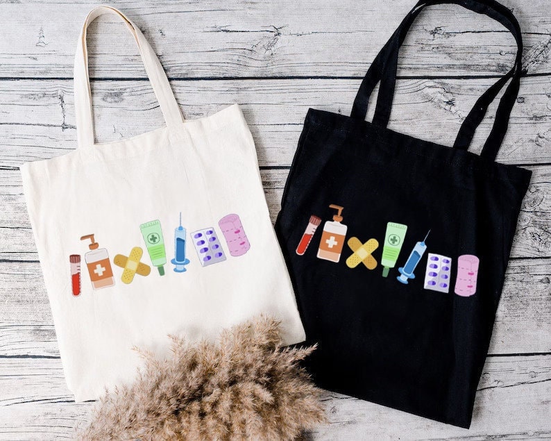 Nursing Tote Bag, Nurse Tools Bag, Nurse Life Shoulder Bag, New Nurse Gift Bag, Nursing Hospital Bag,Medical Tote Bag,Medical Stuff Tote Bag image 1