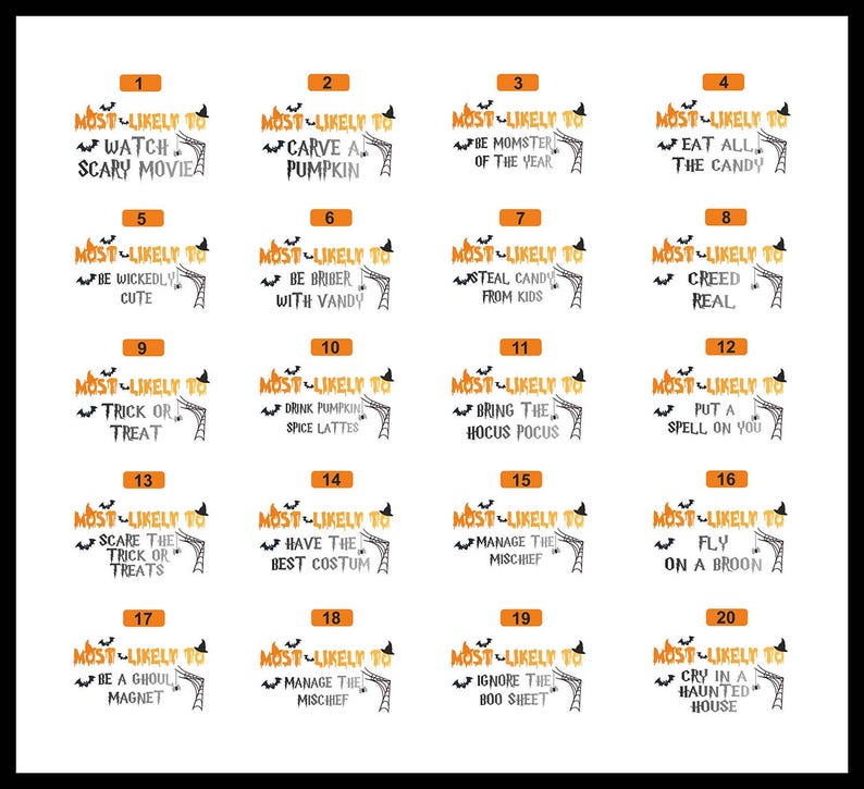 a printable halloween movie schedule for kids