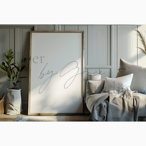 Living Room Wall Art Mockup, Wall Art Frame Mockup, Farmhouse Frame Mockup, A1 Frame Mockup, Interior Mockup, Minimalist Mockup, M015