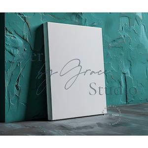 Vertical Canvas Mockup, Wall Art Canvas Mockup Interior, Green Room Canvas Mockup, 4x6 Canvas Mockup, Minimalist Interior Mockup, M012