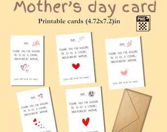 5 PC Happy Mother's Day Greeting Card, A Mother's Day Gift For Mothers, Expressing Love For Them, A Must-Have Item For The Holiday