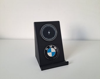 BMW Magsafe Teléfono cargador inalámbrico Soporte Garaje Auto Logo Emblema iPhone Apple Mecánico Motors Hombre Regalo Aniversario Celebración Reunión iX X5