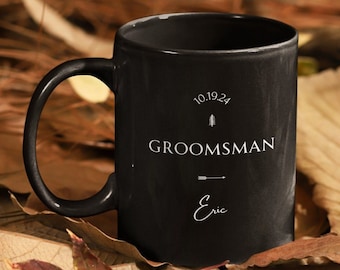 Personalized Groomsman Mug Gift | Customizable Coffee Mug for Groomsmen | Wedding Gift For Grooms