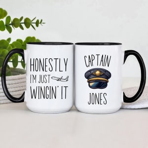 Personalized Pilot Mug, Custom Aviation Gift, Custom Coffee Mug, Aviator Cup, Pilot Present, Gift for Him, Large Ceramic Mug, Funny Quote