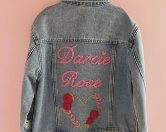 personalised denim jacket for babies & children