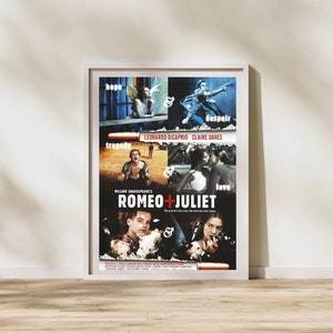 Romeo and Juliet Poster, Aesthetic Movie Poster, Gift for Romeo and Juliet Fan, Claire Danes, Leonardo DiCaprio, New Romeo and Juliet, Love