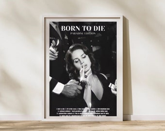 Lana Del Rey Poster, esthetische poster, vintage poster, esthetische kunst aan de muur, cadeau voor Lana Del Rey fan, cadeau voor haar, cadeau voor dochter, y2k
