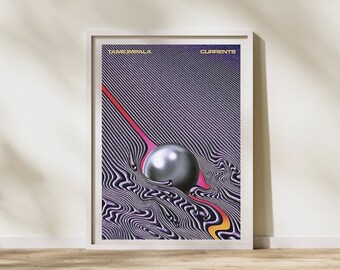 Cartel de Tame Impala, cartel estético, cartel vintage, arte estético de la pared, regalo para el fan de Tame Impala, cartel hippie, Tame Impala Merch, retro