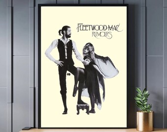 Fleetwood Mac Poster, Vintage Poster, Retro Poster, Vintage Wall Art, Gift for Fleetwood Mac Fan, Rumors Album Cover, Rumours Album Cover