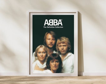 ABBA Poster, Retro Poster, Vintage Poster, Aesthetic Poster, Gift for ABBA Fan, Gift for Her, Gift for Mum, Mamma Mia Poster, ABBA Lover